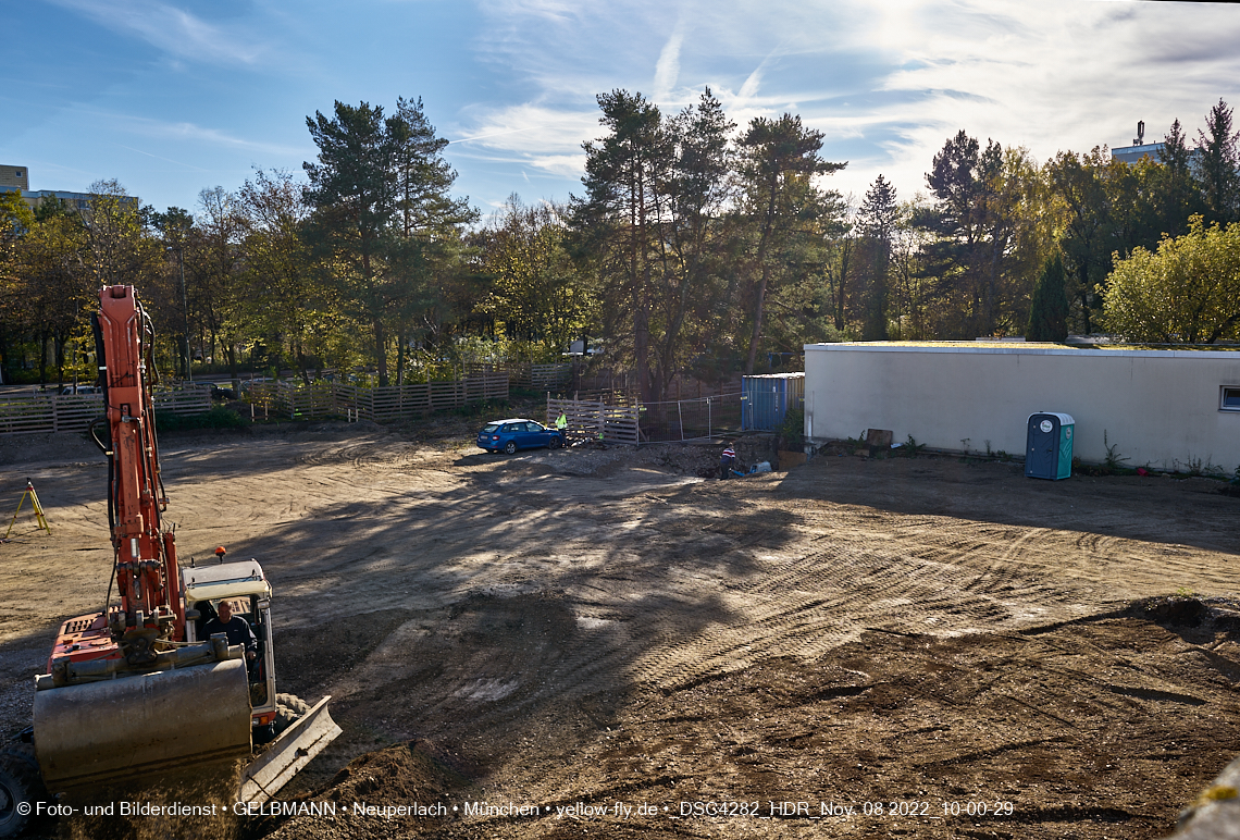 08.11.2022 - Baustelle an der Quiddestraße Haus für Kinder in Neuperlach